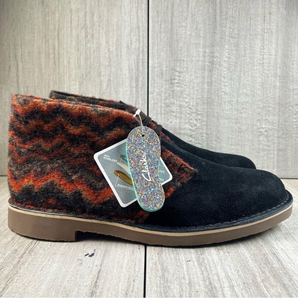 Worn 1x Clarks Bushacre 3 Mid Wool Suede Chukka Ankle Boot Mens Size 12